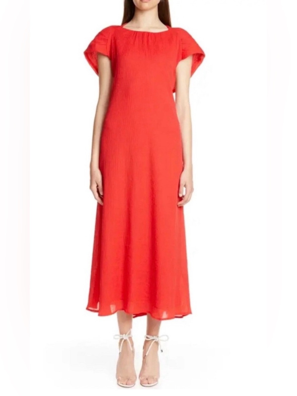 Cult Gaia Artemisia Ruby Red Cape Dress, large, new with tags! - Picture 6 of 11